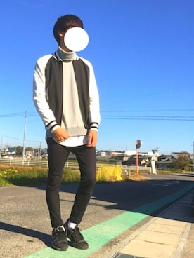 「アイテム（MA-1）」を使った、わったさん（メンズ・168cm・20代）の冬コーディネート