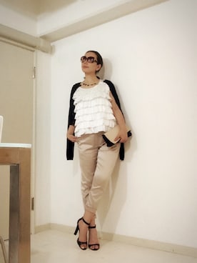 「STYLE DELI（スタイルデリ）のアイテム（パンツ）」を使った、hasegawanaokoさん（レディース・159cm）の夏コーディネート