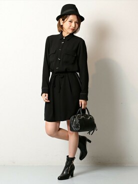 「Abahouse Devinette（ドゥヴィネット）のアイテム（ワンピース/ドレス）」を使った、picheさん（レディース・160cm）の秋コーディネート