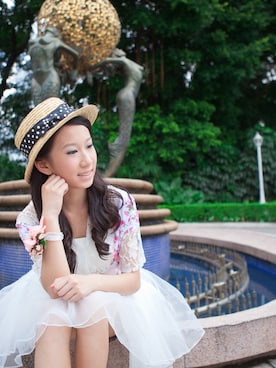 「URBAN OUTFITTERS（アーバンアウトフィッターズ）のアイテム（ハット、ベージュ系）」を使った、Prissyさん（レディース・157cm）の秋コーディネート