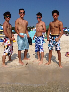 「自分の身体のアイテム（その他、ブラウン系）」を使った、たけしさん（メンズ）の秋コーディネート