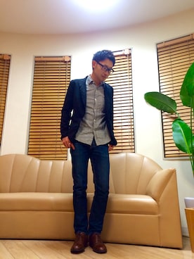 「GAMBERT CUSTOM SHIRT（ギャンバードカスタムシャツ）のアイテム」を使った、kyosukeさん（メンズ・172cm）の秋コーディネート