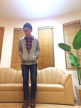 「Simplicite（サンプリシテ）のアイテム（トップス）」を使った、kyosukeさん（メンズ・172cm）の秋コーディネート