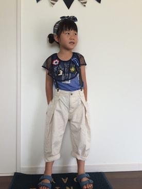 「アイテム（ヘアアクセサリー）」を使った、SAAA.0427さん（キッズ・120cm）の夏コーディネート