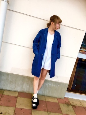「ショップコート」｜「アイテム（ワンピース/ドレス）」を使った、なっつさん（レディース・166cm）の冬コーディネート