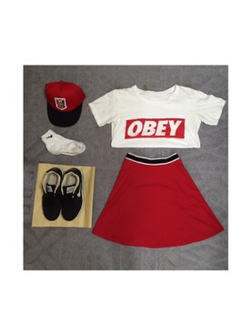 「OBEY」｜「アイテム（バックパック/リュック）」を使った、ブルマさん（レディース・154cm）の夏コーディネート