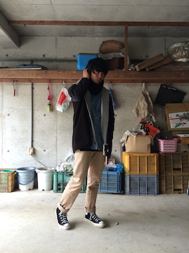 「CASH CA（カシュカ）のアイテム」を使った、 Tsuyokiさん（メンズ・170cm）の春コーディネート