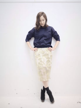 「SO（エスオー）のアイテム（スウェット）」を使った、manaさん（レディース・160cm）の春コーディネート