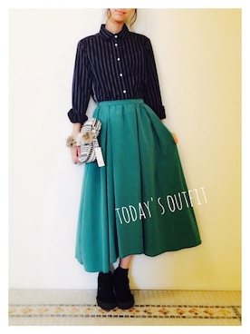「SO（エスオー）のアイテム（スカート）」を使った、manaさん（レディース・165cm）の夏コーディネート