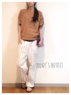「SO（エスオー）のアイテム（パンツ）」を使った、manaさん（レディース・165cm）の秋コーディネート