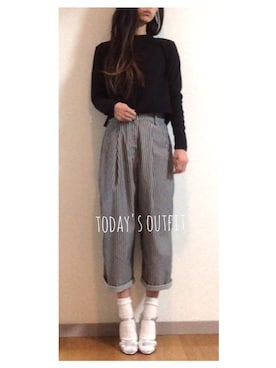 「SO（エスオー）のアイテム（パンツ）」を使った、manaさん（レディース・165cm）の冬コーディネート
