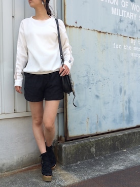 「SO（エスオー）のアイテム（スウェット）」を使った、manaさん（レディース・165cm）の春コーディネート