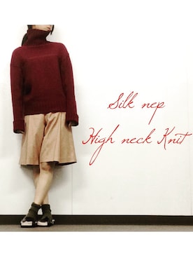 「SO（エスオー）のアイテム（ニット/セーター）」を使った、manaさん（レディース・165cm）の秋コーディネート