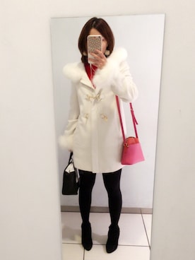 「CECIL McBEE（セシルマクビー）のアイテム（その他アウター）」を使った、shuyiさん（レディース・160cm）の冬コーディネート