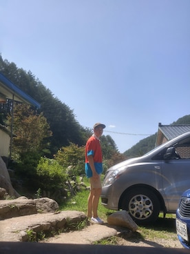 「Native（ネイティブ）の【NATIVE】THE HOWARD（スニーカー、パープル系）」を使った、Jonehさん（メンズ・170cm）の夏コーディネート
