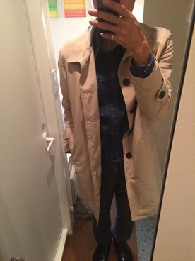 「COMME CA DU MODE（コムサデモード）のアイテム（デニムジャケット）」を使った、yuさん（メンズ・174cm）の秋コーディネート