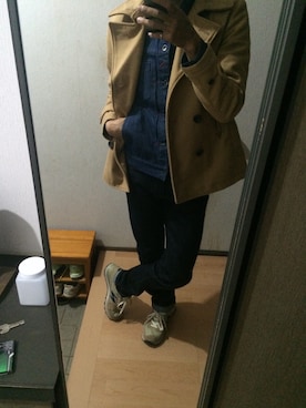 「COMME CA DU MODE（コムサデモード）のアイテム（デニムジャケット）」を使った、yuさん（メンズ・174cm）の秋コーディネート