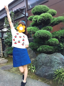 「chico_（チコ）のアイテム（スカート）」を使った、かならいだーさん（レディース・157cm）の夏コーディネート