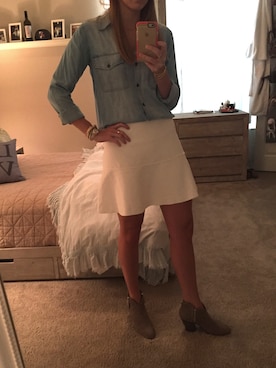 「rag & bone（ラグアンドボーン）のアイテム（ブーティ）」を使った、Brandaise Addisonさん（レディース・168cm）の夏コーディネート