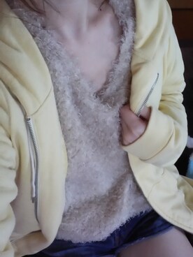「NICE CLAUP（ナイスクラップ）のアイテム（その他アウター）」を使った、あぇむさん（レディース・154cm）の冬コーディネート