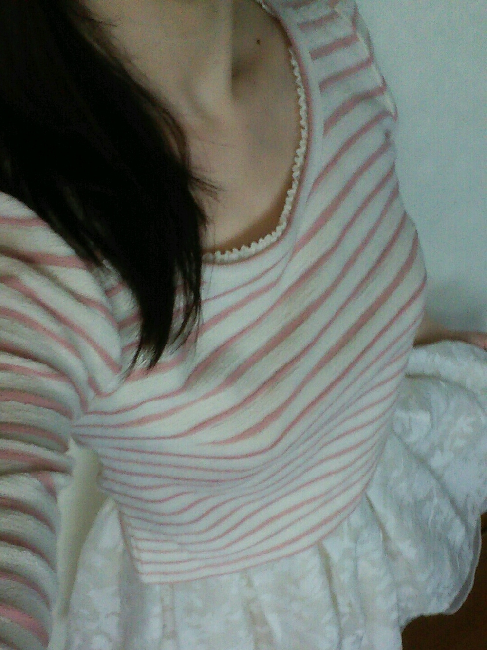 「evelyn、秋服、肌寒いね、風邪に気をつけてね」｜「evelynのアイテム（その他トップス、ピンク系）」を使った、あぇむさん（レディース・154cm）の秋コーディネートの1枚目の写真