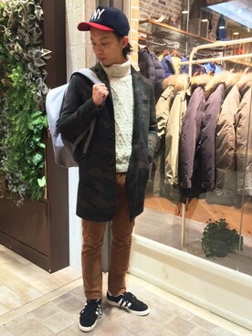 「FREDY&GLOSTER（フレディアンドグロスター）のアイテム（その他アウター）」を使った、FREDY&GLOSTER二子玉川STAFFさん（メンズ・170cm）の秋コーディネート
