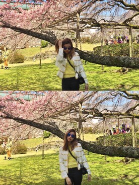 「travel」｜「アイテム（ハンドバッグ）」を使った、Gladys Laiさん（レディース・159cm）の春コーディネート