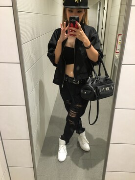 「BACKS（バックス）のアイテム（バッグ）」を使った、nahoさん（レディース・155cm）の秋コーディネート