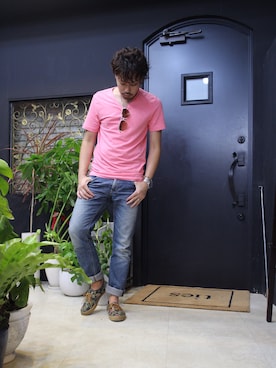 「Paul Smith（ポールスミス）のアイテム」を使った、加藤晃さん（メンズ・175cm）の夏コーディネート