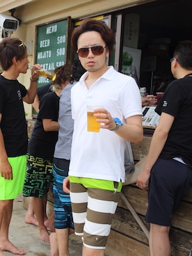 「アイテム（水着/着物・浴衣）」を使った、加藤晃さん（メンズ・175cm）の夏コーディネート