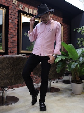 「アイテム（シャツ/ブラウス）」を使った、加藤晃さん（メンズ・175cm）の秋コーディネート