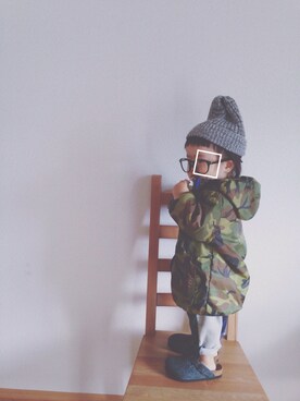 「アイテム（ナイロンジャケット）」を使った、nosukeeeさん（キッズ・80cm）の秋コーディネート