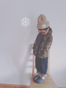 「アイテム（ナイロンジャケット）」を使った、nosukeeeさん（キッズ・110cm）の秋コーディネート