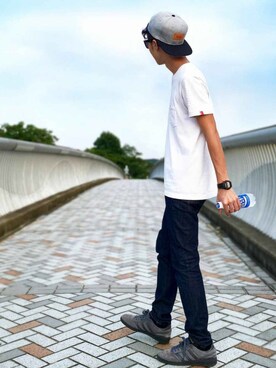 「ポカリコーデバトン」｜「アイテム（帽子）」を使った、halさん（メンズ・175cm）の夏コーディネート