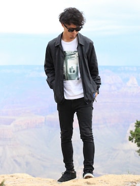 「Leyline」｜「アイテム（ナイロンジャケット）」を使った、halさん（メンズ・175cm）の秋コーディネート