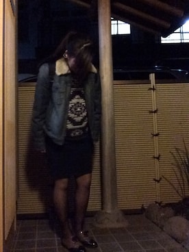 「シアータイツ」｜「アイテム（ジャケット/アウター）」を使った、Miho Tonogiさん（レディース・163cm）の秋コーディネート