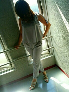 「大人フェミニン」｜「アイテム（オールインワン・サロペット）」を使った、ユッピーさん（レディース・162cm）の夏コーディネート