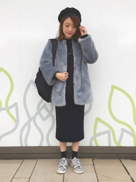 「NATURAL BEAUTY BASIC（ナチュラルビューティーベーシック）のアイテム（ブルゾン）」を使った、maicoさん（レディース・154cm）の秋コーディネート