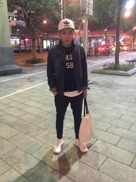 「plain-me（プレインミー）のアイテム」を使った、Allenさん（メンズ・176cm）の冬コーディネート