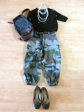 「bpr BEAMS（ビーピーアール ビームス ）の●master-piece / Glossショルダー（ショルダーバッグ）」を使った、minamiさん（レディース・146cm）の春コーディネート