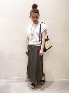 「3can4on（サンカンシオン）のアイテム（サンダル）」を使った、3can4on_SUKAGAWAさん（レディース・148cm）の春コーディネート