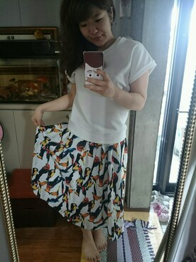 「MURUA（ムルーア）のアイテム（スカート、その他）」を使った、りゅーゆさん（レディース）の春コーディネート