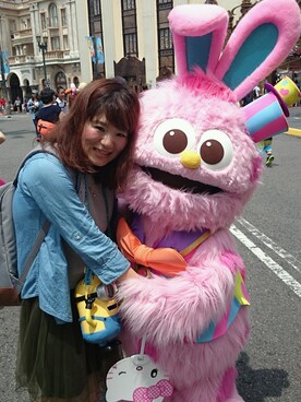 「レプシムローリーズファームのアイテム（ジャケット/アウター、ブルー系）」を使った、りゅーゆさん（レディース）の夏コーディネート