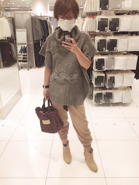 「GAMBLE FISH（ギャンブルフィッシュ）のアイテム」を使った、チーズバーガーさん（レディース・163cm）の秋コーディネート