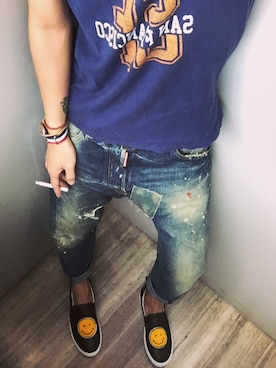 「Joshua SANDERS（ジョシュアサンダース）のアイテム」を使った、Gikatoさん（メンズ・177cm）の夏コーディネート