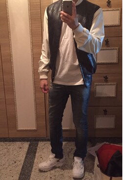 「korean」｜「アイテム（その他アウター）」を使った、Ssunさん（メンズ・175cm）の秋コーディネート