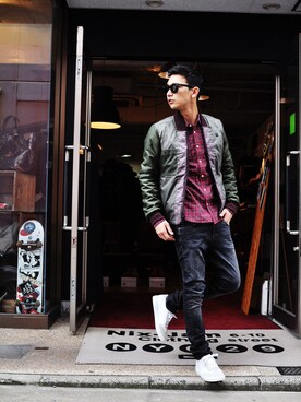 「GENERIC SURPLUS」｜柴咲大樹さん（メンズ・174cm）の秋コーディネート