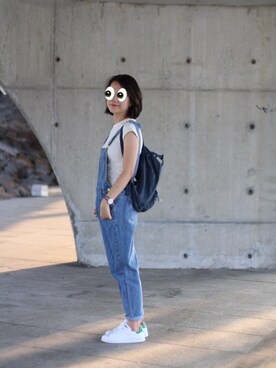 「STYLENANDA（スタイルナンダ）のアイテム（つなぎ/オールインワン）」を使った、Addie Dengさん（レディース・163cm）の秋コーディネート