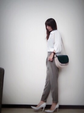 「coca（ANDEX shoes product）（コカ）のアイテム（トップス）」を使った、キャサさん（レディース・158cm）の夏コーディネート