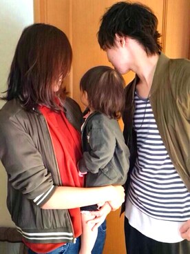「お揃い」｜「アイテム（ブルゾン）」を使った、SHIZENさん（メンズ・180cm）の秋コーディネート
